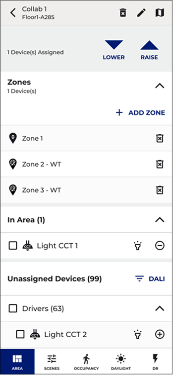WaveLinx mobile area control