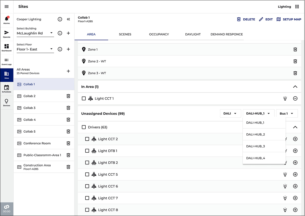 Filter-before-load device list scoped to a single bus's 128 devices