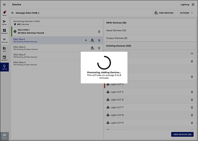 Processing adding devices