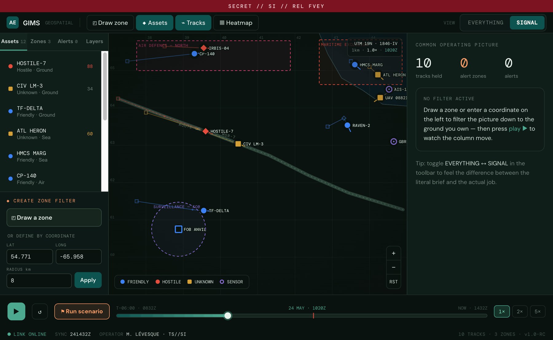 The map showing every track at once