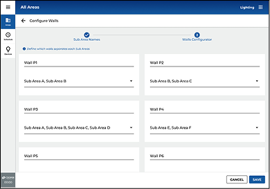 Desktop configure walls