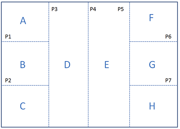 Rose Ballroom partition floor plan