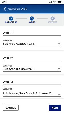 Mobile walls step