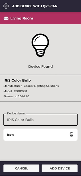 Device found
