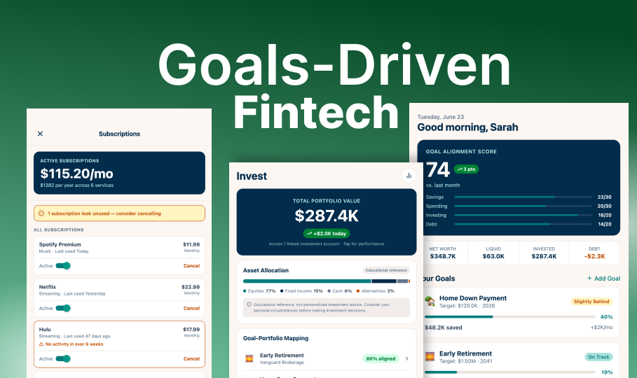 Goals-Driven Finance